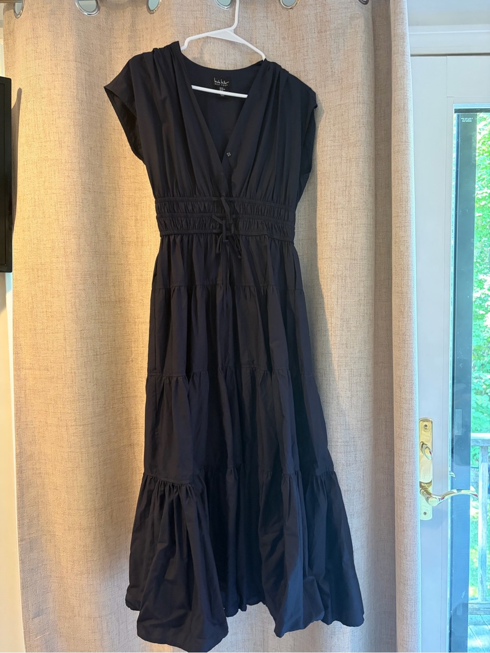 Women’s navy Tiered V-Neck Maxi Dress